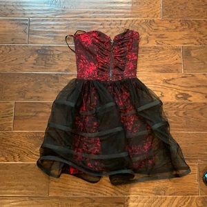 Betsey Johnson red and black mini dress